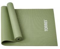 Коврик для йоги TORRES Relax 6 YL12236M, PVC 6 мм, нескользящее покрытие, оливковый