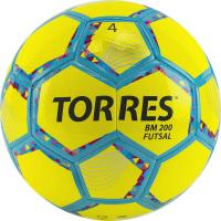 Мяч футзальный TORRES Futsal BM 200 FS32054, р.4, 32 панели. TPU, 4 подкл. слоя, желтый